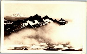 RPPC Looking Across the Tatoosh Range to Mt. Adams WA Vintage Postcard J36