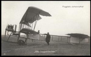 Germany Flugplatz Johannisthal Pioneer Flight Otto Doppeldecker Airplane   64406