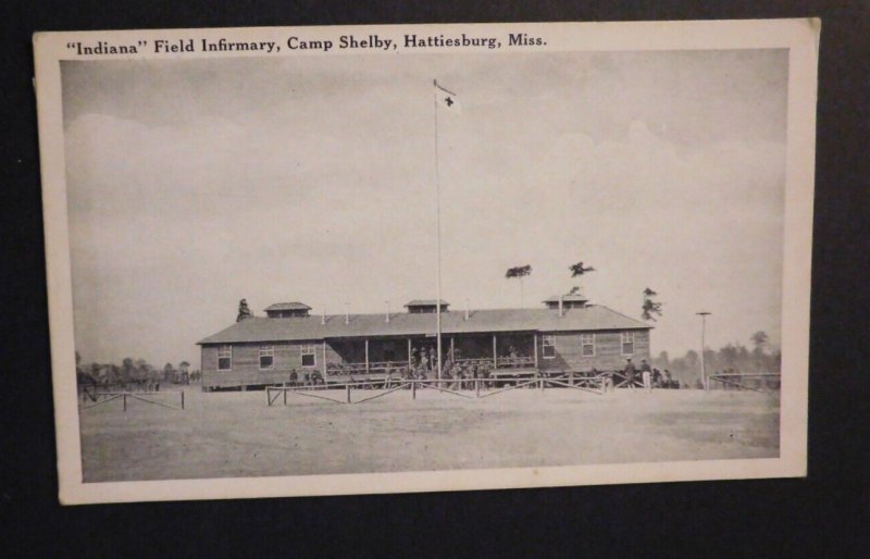 Mint USA Postcard Indiana Field Infirmary Camp Shelby Hattiesburg Mississippi US