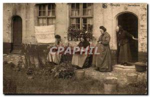 Belgium Bruges Old Postcard Dentellieres (profession)