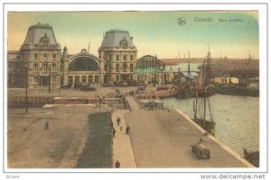 Sailboats/Boats, Gare Maritime, Ostende (West Flanders), Belgium, 1900-1910s