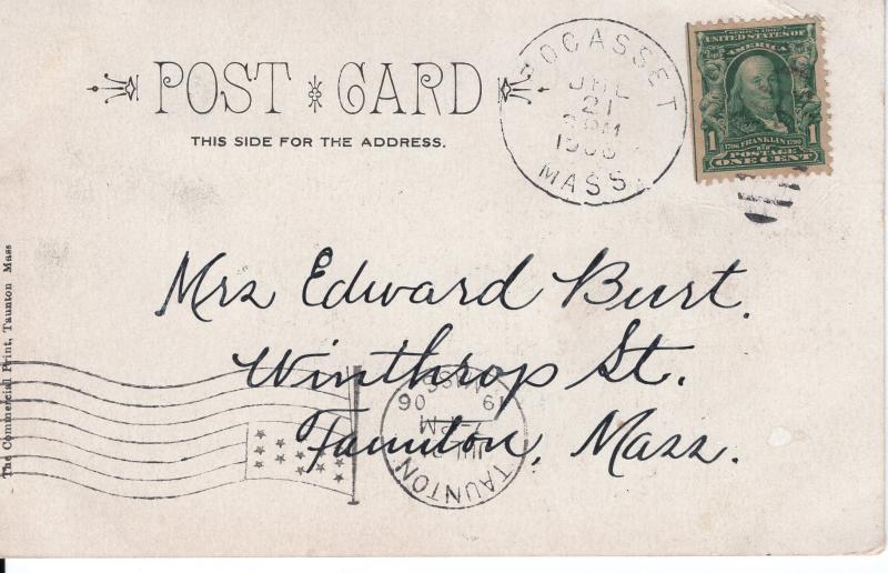 US    PC1933 RIVER & SHORE ROAD, POCASSET, MASS - 1906