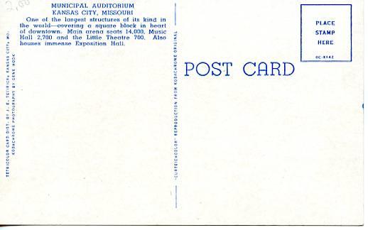 MO - Kansas City. Municipal Auditorium