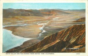 Postcard California Dante's View Death Valley Sierras Willard Teich 23-6384