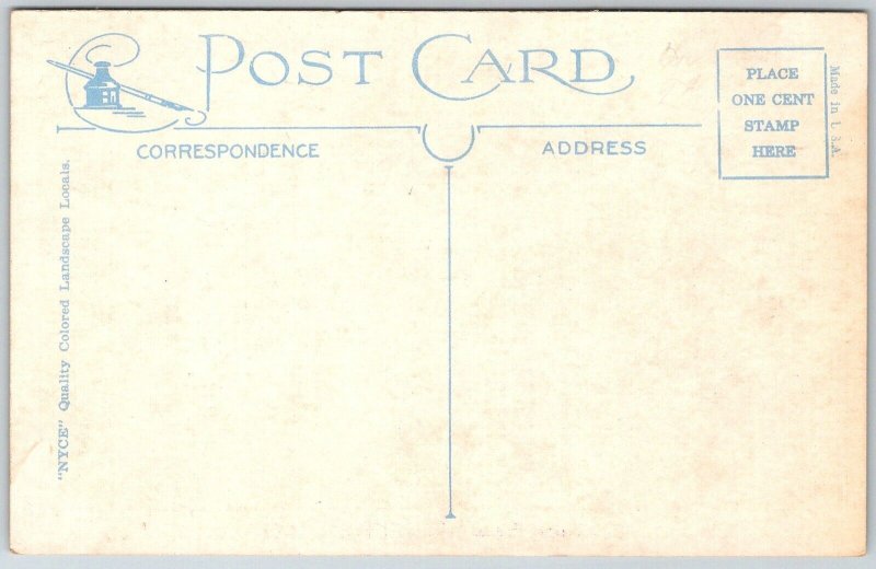 Strasburg Ohio 1920s Greetings Postcard Road Trees