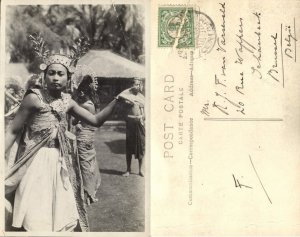 indonesia, BALI, Beautiful Young Girl Legong Dancer (1933) RPPC Postcard