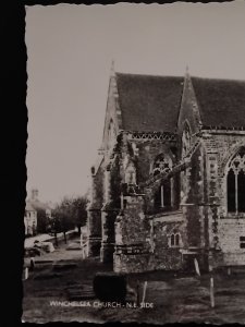 WINCHELSEA CHURCH, England real black & White photo POSTCARD