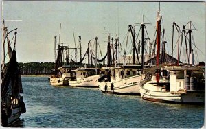 Postcard BOAT SCENE Biloxi Mississippi MS AO1797