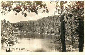 RPPC Postcard Jenks Lake, Posted Seven Oaks CA San Bernardino Mountains