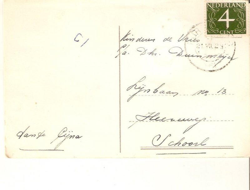 Animals. Bambi. The fawn Old vintage Dutch  postcard with moving glass eyes