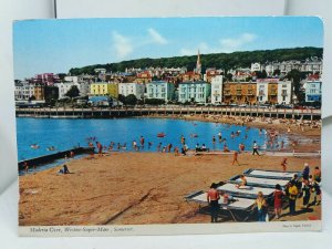 Vintage Postcard Children On Trampolines at Madeira Cove Weston Super Mare