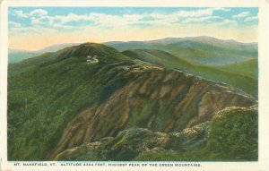 Mansfield Vermont Green Mountain Peak White Border Unused