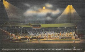 BLUE ROCKS BASEBALL CLUB TEAM STADIUM WILMINGTON DELAWARE POSTCARD (1940s)**