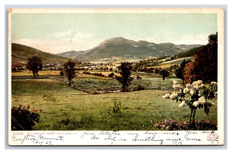 Mt Honley West Rutland Vermont VT Detroit Publishing 1909 UDB Postcard P23