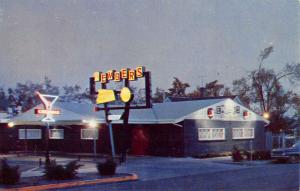 Colorado Springs Colorado Embers Steak House At Night Vintage Postcard K55097 