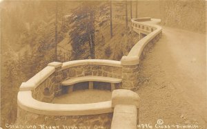 Columbia River Highway Oregon 1920s RPPC Real Photo Postcard Lookout Point