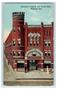 c1910 Syracuse Lodge K of P. Castle Hall Madison Indiana IN Antique Postcard