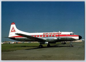 Airplane Postcard Gateway Airlines Convair 640 C-FPWS at Edmonton BY18