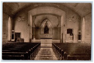 c1910's Interior Of Swedish Evangelical Lutheran Church Ludington MI Postcard 