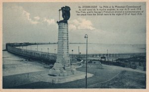 Le Mole et la Monument Commemoratif,Zeebrugge,Belgium BIN