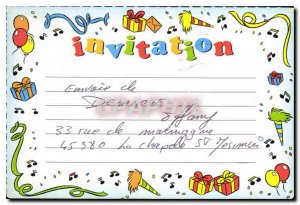 Postcard Modern Invitation