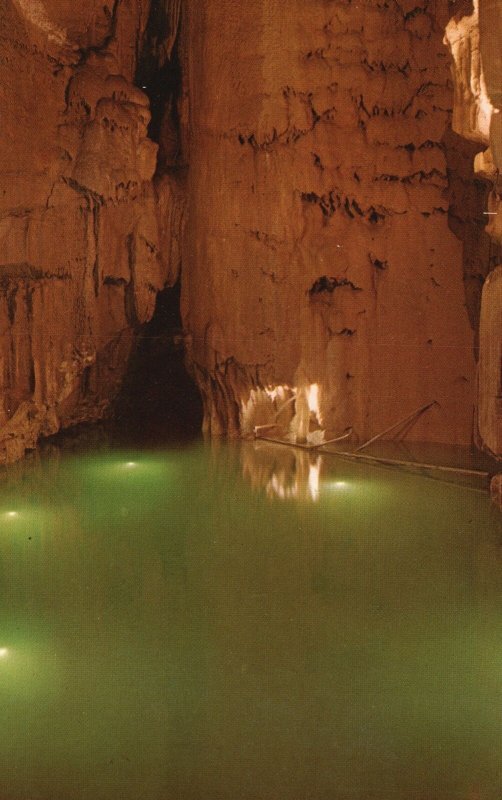 Vintage Postcard Crystal Lake Boat Ride Mammoth Cave National Park Kentucky KY