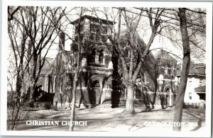 RPPC Christian Church, Carrollton MO Vintage Postcard E68