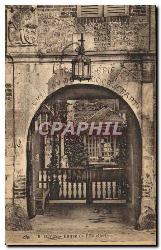 Old Postcard Dives Entree L Hotellerie