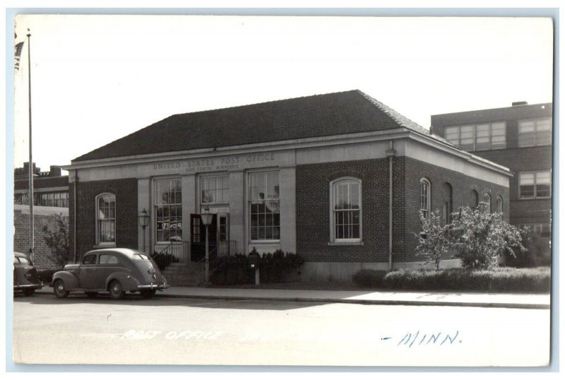 c1940's Post Office Building Cars Sauk Centre Minnesota MN RPPC Photo Postcard