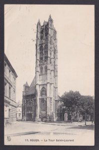 FRANCE, Postcard RPPC, Rouen, The Saint-Laurent Tower
