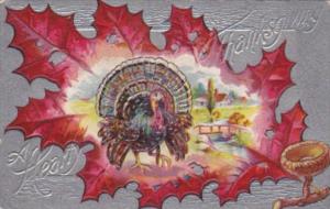 Thanksgiving Turkey and Landscape Scene 1910