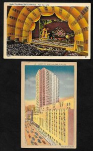 Y5 N.Y.C. 2 Pcs. Radio City Music Hall Interior & Exterior Linens