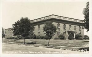 Gymnasium Central Washington College Ellensburg Wa Ellis 6928 RPPC Postcard E9 