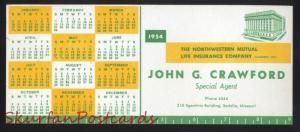 SEDALIA MISSOURI JOHN G. CRAWFORD INSURANCE AGENT ADVERTISING INK BLOTTER