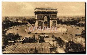 Old Postcard Paris Square I & # 39Etoile Arc de Triomphe