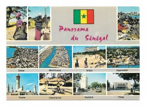 Africa Panorama Au Senegal Multiview 11 Town Views 4X6 Postccard