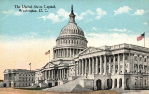 Vintage Postcard United States Capitol Building Landmark Washington D.C. WBG Pub