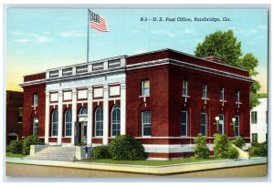 c1950's US Post Office Building Bainbridge Georgia GA Unposted Vintage Postcard