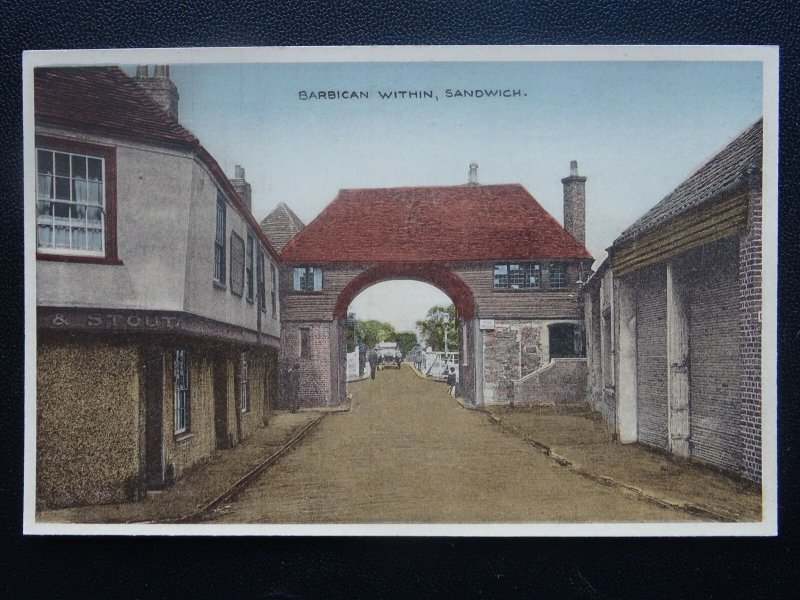 Kent SANDWICH The Barbican Within c1920's Postcard by Dennis