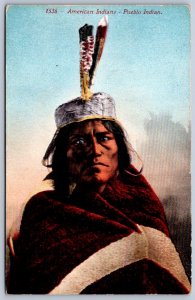 K49/ Native American Indian Postcard c1910 Pueblo Brave Tribe 438