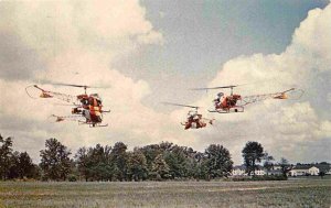 Square Dancing Whirlybirds Helicopter Army Aviation School Ft Rucker AL postcard