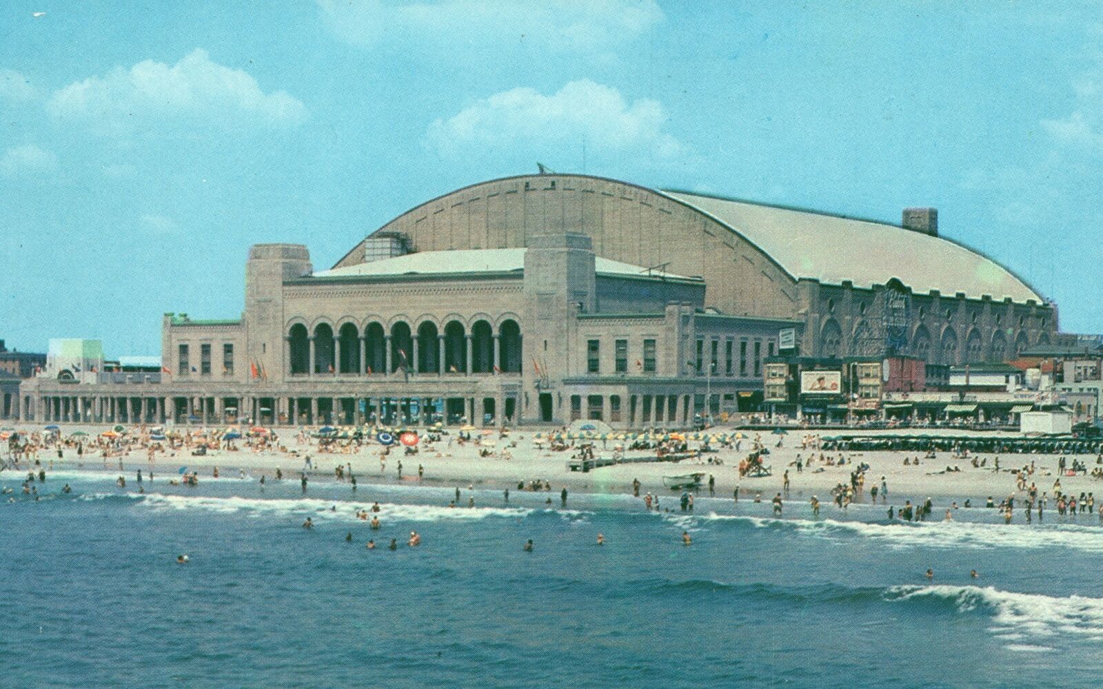 Vintage Postcard Convention Hall Amphitheater Shows Atlantic City New