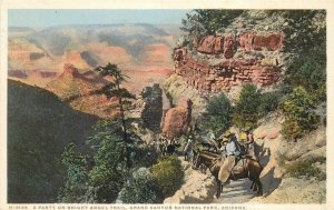 Postcard Arizona Grand Canyon Party Bright Angel Detroit Publishing 23-2216