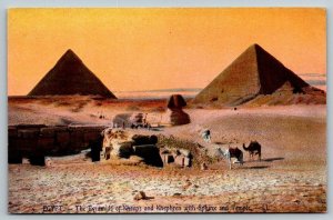 Egypt  The Pyramids and Sphinx   Postcard