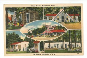 TN - Helenwood. Glass House Cabins & Esso Gas Station ca 1940's