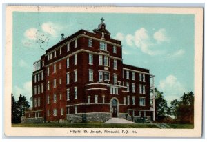 1939 Hospital St. Joseph Rimouski Quebec Canada Vintage Posted Postcard