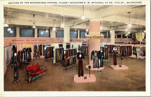 Ladies Apparel Schuster's Department Store Milwaukee WI Mitchell St Postcard M34