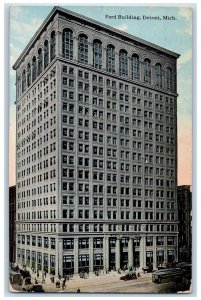 1915 Ford Building Exterior Scene Roadside Detroit Michigan MI Posted Postcard