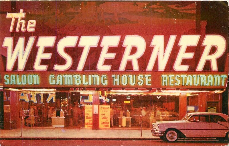 Postcard RPPC Las Vegas Nevada The Westerner Gambling House restaurant 23-9997