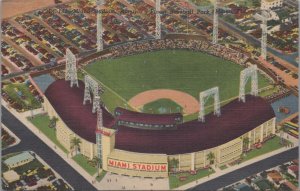 Postcard Miami Stadium Baseball Park Miami FL